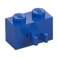 Brick Special 1 x 2 with Vertical Clip [Open O Clip], Blue
