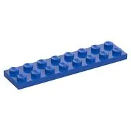 Plate 2 x 8, Blue