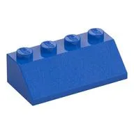 Brick Sloped 45° 2 x 4, Blue
