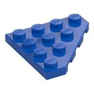 Wedge Plate 4 x 4 Cut Corner, Blue