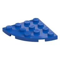 Plate Round Corner 4 x 4, Blue