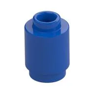 Brick Round 1 x 1 Open Stud, Blue