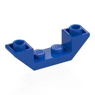 Brick Sloped Inverted 45° 4 x 1 Double with 1 x 2 Recessed, Blue