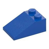 Brick Sloped 33° 3 x 2, Blue
