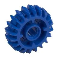 Technic Gear 20 Tooth Double Bevel with Clutch on Both Sides, Blue