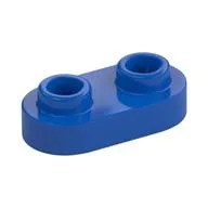 Plate Special 1 x 2 Rounded with 2 Open Studs, Blue
