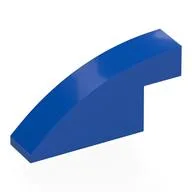 Brick Curved 1 x 4 x 1 2/3 No Studs, Blue