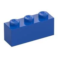 Brick 1 x 3, Blue