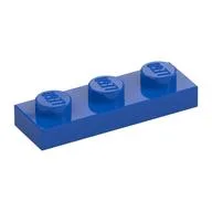 Plate 1 x 3, Blue