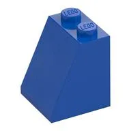 Brick Sloped 65° 2 x 2 x 2 with Bottom Tube, Blue