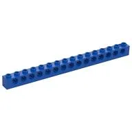 Technic Brick 1 x 16 [15 Pin Holes], Blue