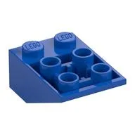 Brick Sloped Inverted 33° 3 x 2, Connections between Studs, Ovoid Bottom Pin, Blue