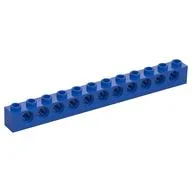 Technic Brick 1 x 12 [11 Pin Holes], Blue
