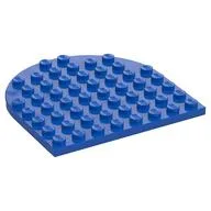 Plate 8 x 8 with Rounded End, Blue