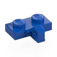 Hinge Plate 1 x 2 Locking with 1 Finger on Side, without Groove, Blue