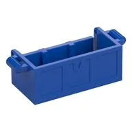 Treasure Chest Bottom with Rear Slots, No Groove, Blue