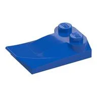 Brick Wedged, Curved 2 x 3 x 2/3 Two Studs, Wing End, Blue
