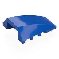 Brick Wedged, Curved 4 x 4 No Top Studs, Blue