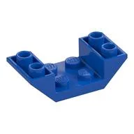Brick Sloped Inverted 45° 4 x 2 Double with 2 x 2 Recessed, Blue