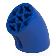 Brick Round 3 x 3 D. Tube with 45° Elbow and Axle Holes (Crossholes) at Each End, Blue