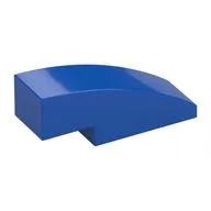 Brick Curved 3 x 1 No Studs, Blue