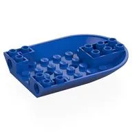 Aircraft Fuselage Curved Forward 6 x 8 Bottom with 2 Pin Holes, Blue