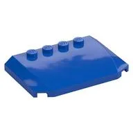 Brick Wedged, Curved Triple 4 x 6 x 2/3 with 4 Studs, Blue