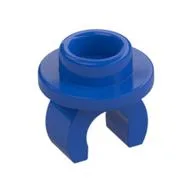 Plate Special Round 1 x 1 with Hollow Stud and Underside Clip, Blue
