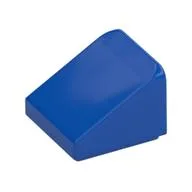 Brick Sloped 30° 1 x 1 x 2/3 (Cheese Slope), Blue