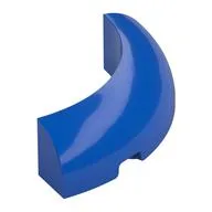 Brick Round Corner 4 x 4 x 1, Blue