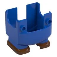 Nintendo Figure, Legs and Overalls with Two Front Studs and Reddish Brown Feet, with Internal Prongs for Basic Suit, Blue