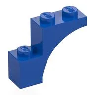 Brick Arch 1 x 3 x 2, Straight End, Blue