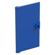 Door 1 x 4 x 6 Smooth with Chamfered Handle Plinth, Blue