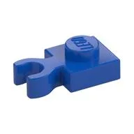 Plate Special 1 x 1 with Clip Vertical [Thick Open O Clip], Blue