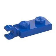 Plate Special 1 x 2 with Clip Horizontal on End, Blue