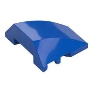 Brick Wedged, Curved 4 x 3 No Studs [Plain], Blue