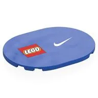 Tile Round 6 x 8 with LEGO Logo, Nike Logo Print, Blue