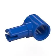 Technic Pin Connector Hub with 1 Pin with Friction Ridges Lengthwise [Centered Friction Ridge], Blue