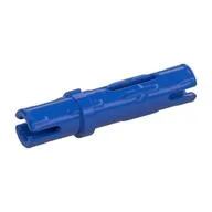 Technic Pin Long with Friction Ridges Lengthwise, 2 Center Slots, Blue