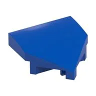 Brick Wedged, Curved 2 x 2 with Stud Notches, Blue