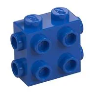 Brick Special 1 x 2 x 1 2/3 with 8 Studs on 3 Sides, Blue