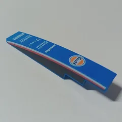 Brick Curved 1 x 6 with Gulf Symbols, White Sponsors, Black Sides with White/Red Stripes Print, Blue