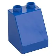 Duplo Brick 2 x 2 x 2 Slope, Blue