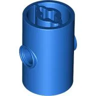 Brick Round 2 x 2 x 3 D. Tube with Axle Holes (Crossholes) at Each End, Pin Holes In Sides, Blue