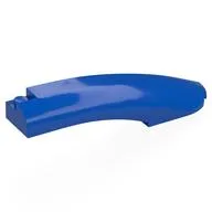 Brick Round, Curved 10 x 2 x 2 with Rounded End Right, Blue