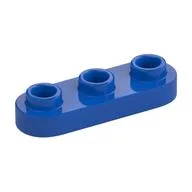 Plate Special 1 x 3 Rounded with 3 Open Studs, Blue
