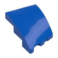 Brick Wedged, Curved 3 x 2 with Stud Notch Left, Blue