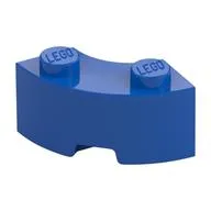 Brick Round Corner 2 x 2 Macaroni with Stud Notch and Reinforced Underside [New Style], Blue