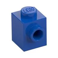 Brick Special 1 x 1 with Stud on 1 Side, Blue