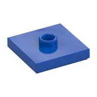 Plate Special 2 x 2 with Groove and Center Stud (Jumper), Blue